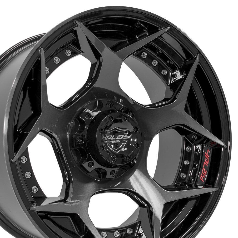 20x10 4PLAY Wheel for GM-Ford-Lincoln-Nissan-Toyota 4P50 Brushed Black - greatparts