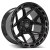 20" 4PLAY GEN3 Wheel fits Ram-Dodge-Jeep-GM-Ford - 4P55 Brushed Black 20x12 - greatparts