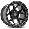 20" 4PLAY GEN3 Wheel fits GM-Ford-Lincoln-Nissan-Toyota - 4P55 Brushed Black 20x - greatparts