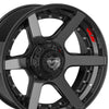 20x10 4PLAY Wheel for Ram-Dodge-Jeep-GM-Ford 4P60 Brushed Black Rim - greatparts