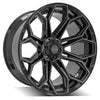 24" 4PLAY GEN3 Wheel fits GM-Ford-Lincoln-Nissan-Toyota - 4P83 Brushed Black 24x - greatparts