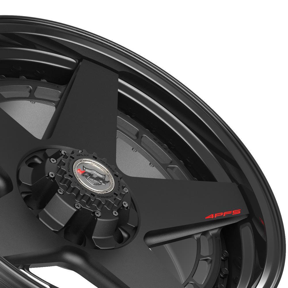 20x9 4PLAY Wheel for GM-Ford-Lincoln-Nissan-Toyota 4PF5 Gloss Black Barrel w/Mat - greatparts