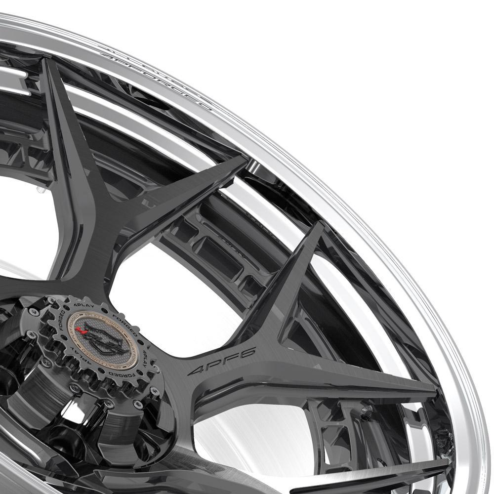 22x10 4PLAY Wheel for GM-Ford-Lincoln-Nissan-Toyota 4PF6 Polished Barrel w/Tinte - greatparts