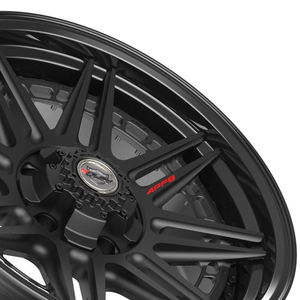 20x9 4PLAY Wheel for Ram-Dodge-Jeep-GM-Ford 4PF8 Gloss Black Barrel w/Matte Cent - greatparts