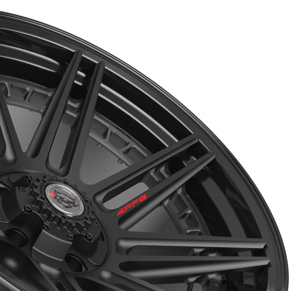 22x10 4PLAY Wheel for Ram-Dodge-Jeep-GM-Ford 4PF8 Gloss Black Barrel w/Matte Cen - greatparts