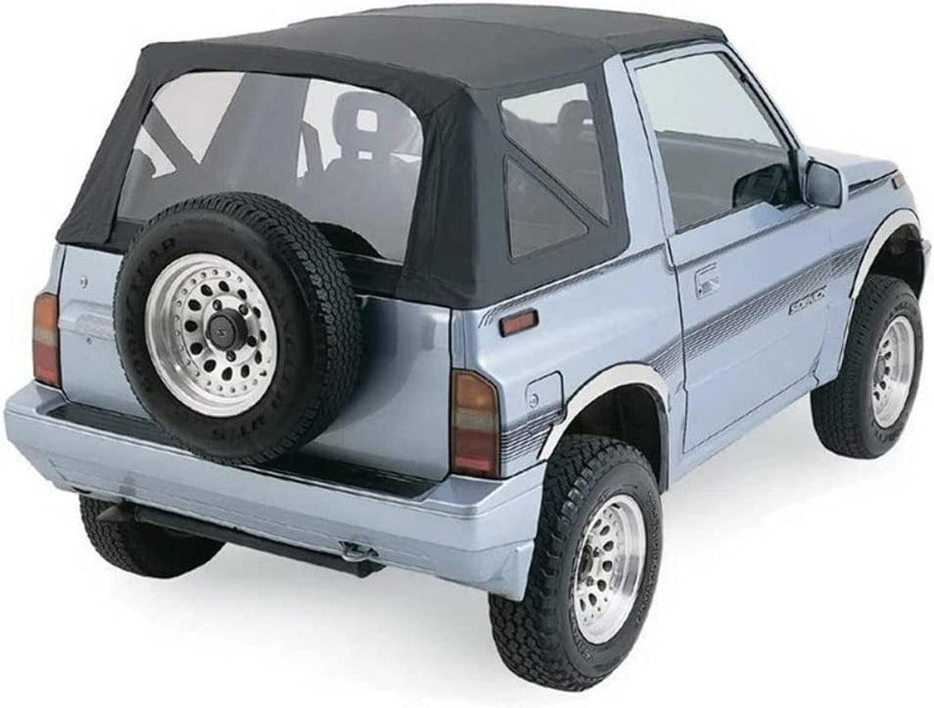 Factory Replacement Soft Top | Vinyl, Black Diamond Color with Tinted Windows | 98935 | Fits 1999 - 2002 Suzuki Vitara/Geo Tracker