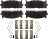 Silver 14D1222CHF1 Ceramic Front Disc Brake Pad Set with Springs and Clips