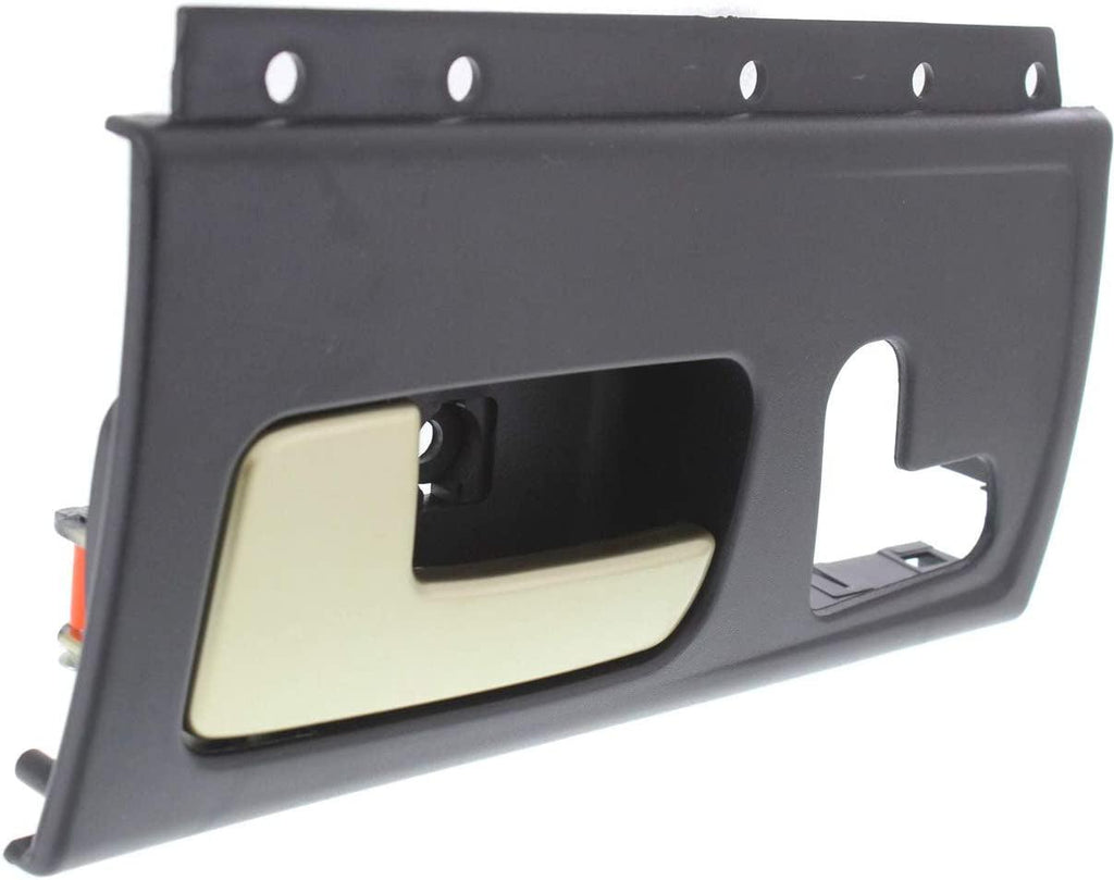 Interior Door Handle Compatible with 2003-2011 Lincoln Town Car Front, Driver Side Black Bezel with Chrome/Gold Lever