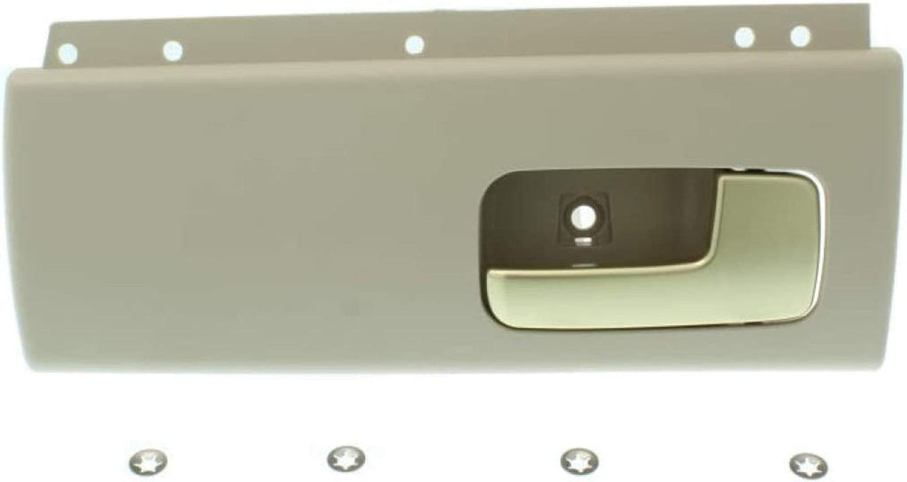 For Lincoln Town Car Interior Door Handle Rear, Passenger Side Beige Bezel with Chrome/Gold Lever (2003-2011) | Trim:All Submodels