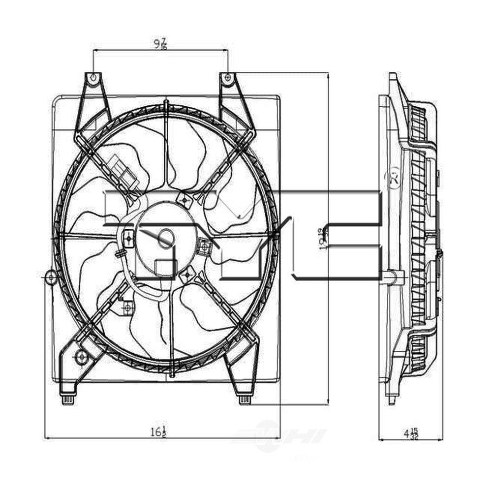 Engine Cooling Fan Fits 2008 Hyundai Santa Fe