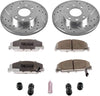 K398-26 Front Z26 Carbon Fiber Brake Pads with Drilled & Slotted Brake Rotors Kit