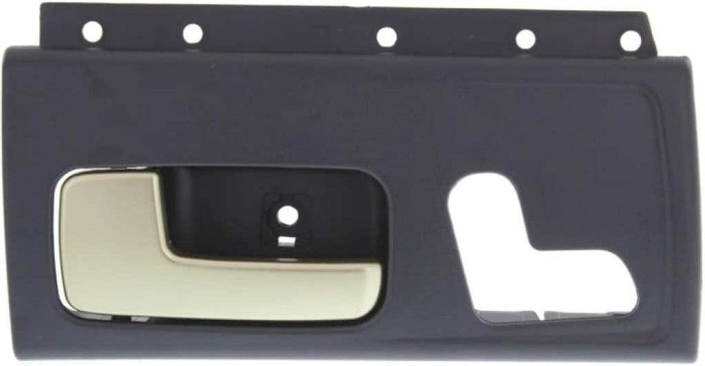 for Lincoln Town Car Interior Door Handle Front, Driver Side Black Bezel with Chrome/Gold Lever (2003-2011) | Trim:All Submodels