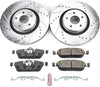 K7147 Front Z23 Carbon Fiber Brake Pads with Drilled & Slotted Brake Rotors Kit