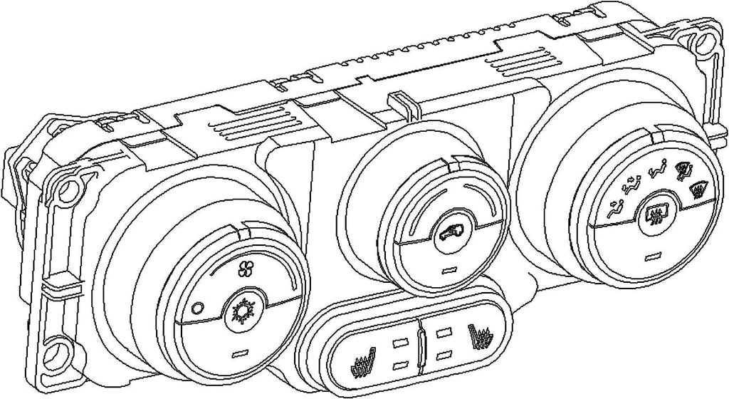 15-73255 GM Original Equipment Heating and Air Conditioning Control Panel with Rear Window Defogger Switch