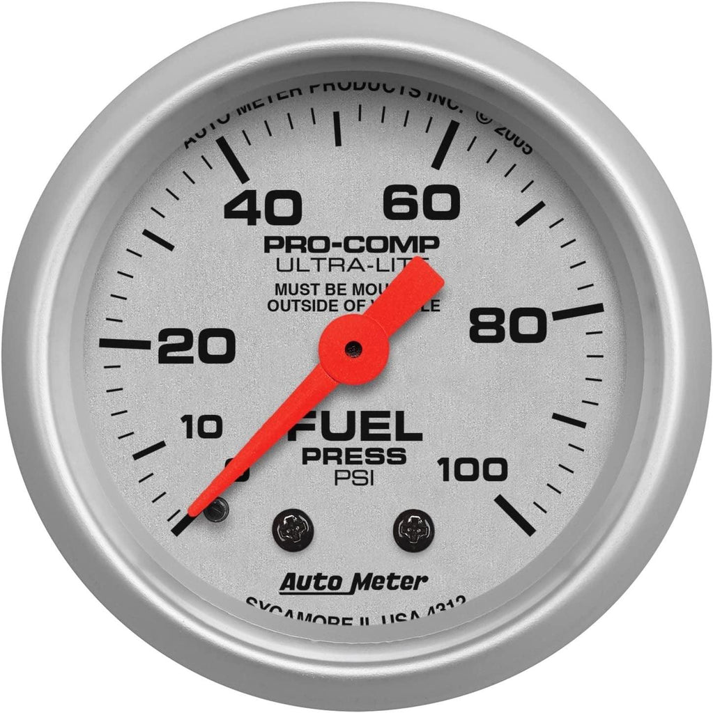 4312 Ultra-Lite Mechanical Fuel Pressure Gauge Regular, 2-1/16" (52.4Mm)