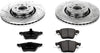 K4552 Front Z23 Carbon Fiber Brake Pads with Drilled & Slotted Brake Rotors Kit