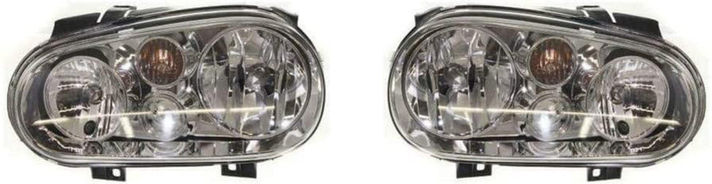 : for 1999 2000 2001 2002 Volkswagen Golf Headlight Assembly Driver and Passenger Side W/Bulbs-Replaces VW2502113 VW2503113 (Vehicle Trim: to VIN 25057050)