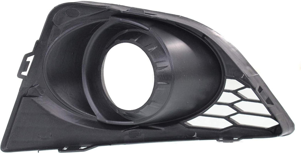 Front, Passenger Side Fog Light Trim Compatible with 2010-2012 Ford Fusion Textured Black, Se/Sport Models