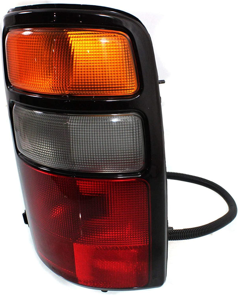 Tail Light Assembly Compatible with 2004-2006 Chevrolet Tahoe/Suburban 1500 Halogen Amber Clear & Red Lens with Black Trim Set of 2 Passenger and Driver Side