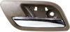 for Chevy Tahoe Interior Door Handle Rear Driver Side Brown Bezel with Chrome Lever 2007-2014 | Trim:All Submodels