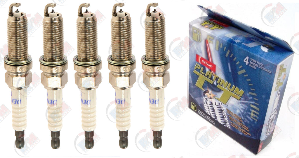 DENSO "PLATINUM" TT Spark Plug Set of 5 for 2006-2013 Volvo C70 2.5L TURBO L5