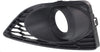 Front, Passenger Side Fog Light Trim Compatible with 2010-2012 Ford Fusion Textured Black, Se/Sport Models