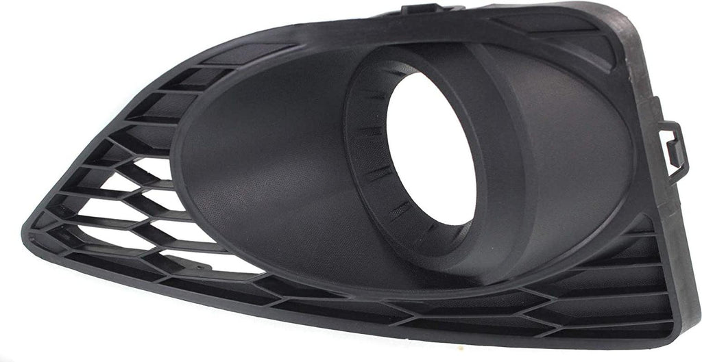 Front, Passenger Side Fog Light Trim Compatible with 2010-2012 Ford Fusion Textured Black, Se/Sport Models