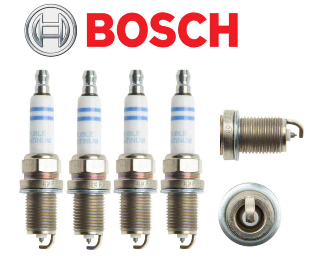 Spark Plug Double Platinum (4Pcs) OEM Bosch for Audi Volkswagen 4Cyl 2.0L 05-18