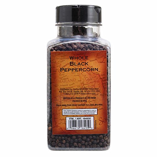 2 Jars Kirkland Signature Whole Black Pepper Peppercorn 14.1 Oz Each Jar