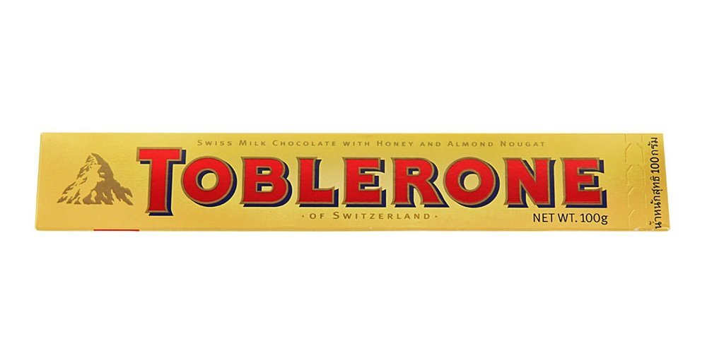 TOBLERONE SWISS MILK CHOCOLATE WITH HONEY AND ALMOND NOUGAT 6 X 100 G BARS by Toblerone