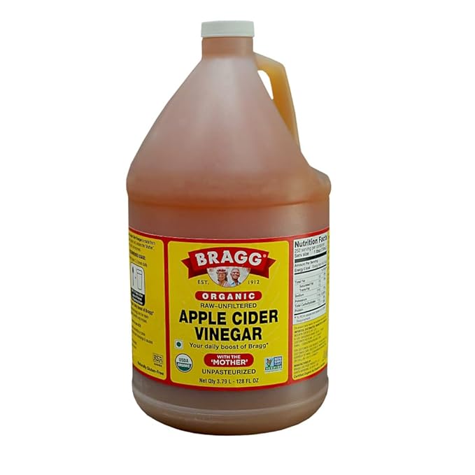 Bragg Organic Apple Cider Vinegar, Raw, Unfiltered, With The Mother, 128 oz