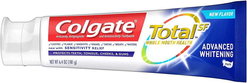 Colgate Total SF Advanced Whitening Toothpaste, 6.4 Ounce (Pack of 5)