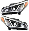 Partomotive For 15-17 Sonata Front Headlight Headlamp Xenon/HID Head Light Lamp Set Pair - greatparts