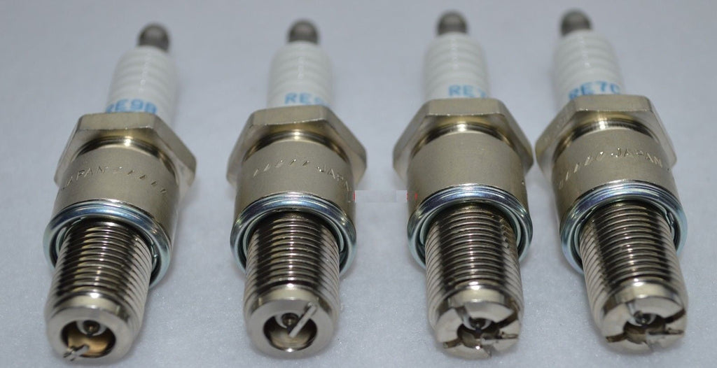 NGK Laser Iridium Spark Plugs (2) RE7CL Trailing (2) RE9BT Leading for MAZDA RX8