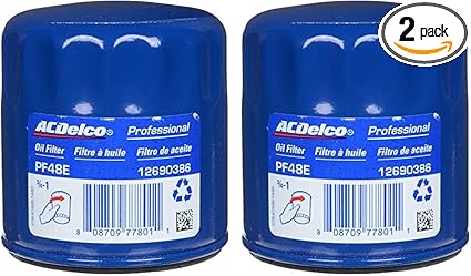 ACDelco GM Original Equipment PF48E Engine Oil Filter (Pack of 2)