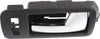 Interior Door Handle Set Compatible with 2005-2014 Ford Mustang Front, Driver and Passenger Side Black Bezel with Silver Lever