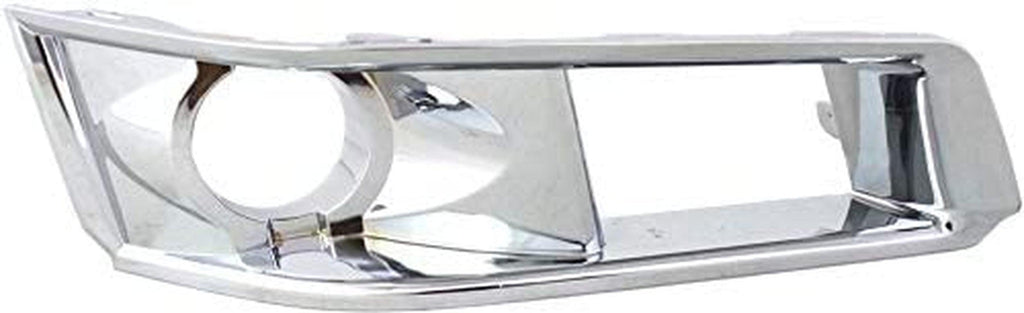 Fog Light Trim Compatible with 2008-2015 Cadillac CTS Chrome for Models with HID Headlight Front, Passenger Side