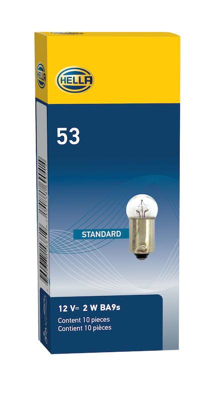 HELLA 53 Standard Series Incandescent Miniature Light Bulb - greatparts