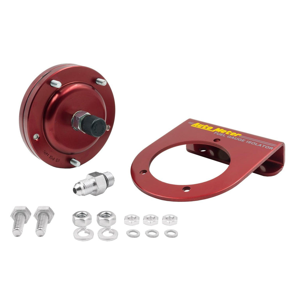 FUEL PRESS ISOLATOR KIT FOR 15 PSI GAUGES RED ANODIZED ALUMINUM -4AN FITTINGS - greatparts