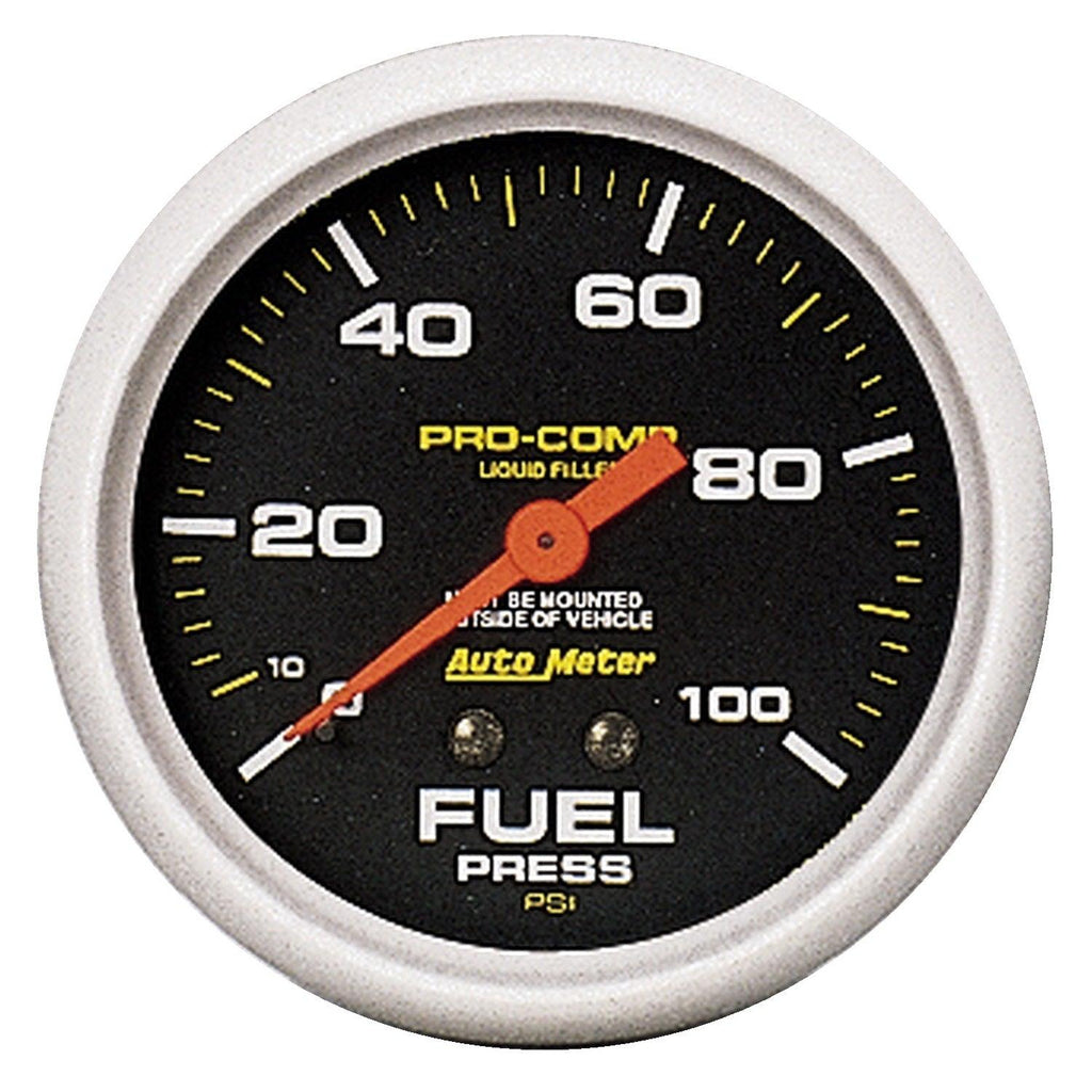 2-5/8 in. FUEL PRESSURE 0-100 PSI LIQUID FILLED PRO-COMP - greatparts