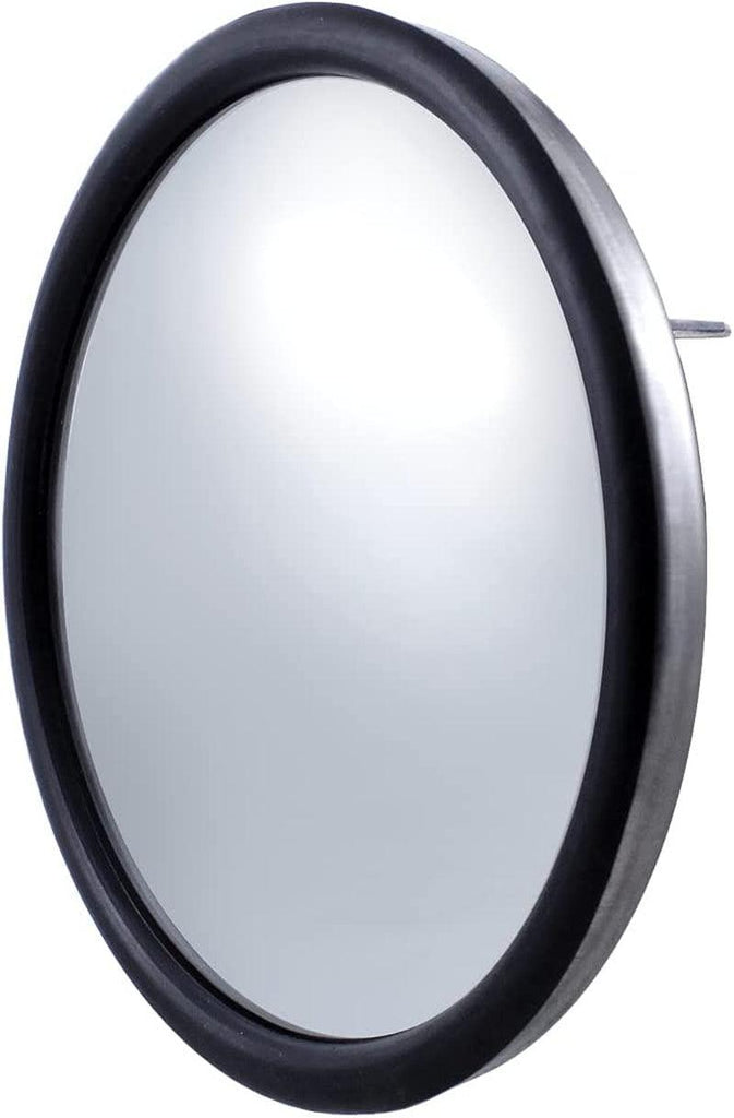 United Pacific  Polished Stainless Steel Convex Mirror W/Center Mounting Stud, Universal Fit, L/H or R/H, Wide Field of View - ONE Unit – 8.5In