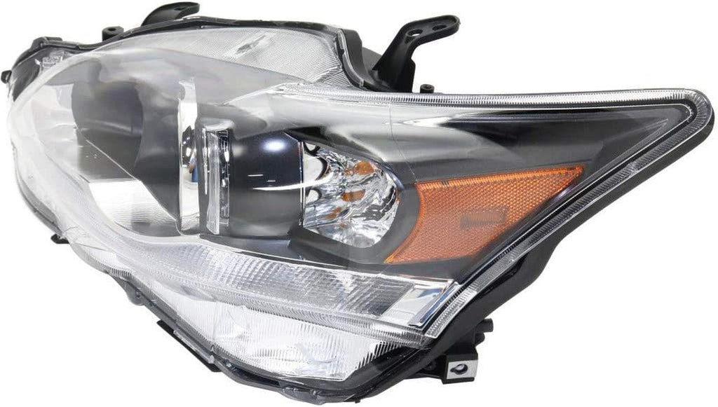 for Lexus Ct200H 2012 2013 Headlight Assembly Driver Side | W/Chrome Trim | Halogen | CAPA | Replacement for LX2502151, LX2502151C | 615343687735, 8115076010