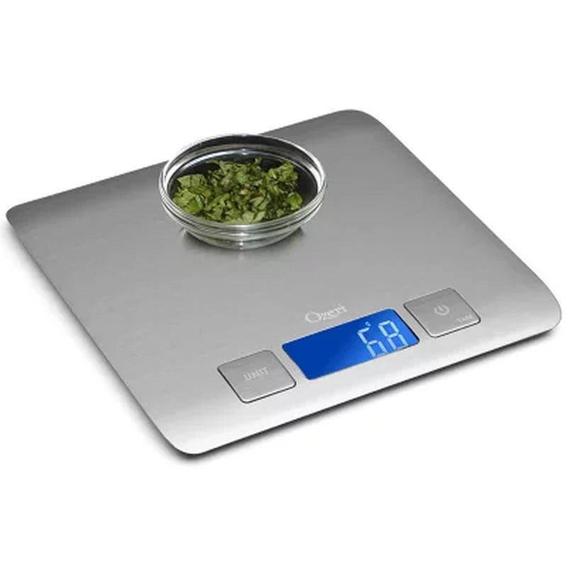 Zenith Digital Kitchen Scale by Ozeri, Refined Stainless Steel with Fingerprint-Resistant Coating