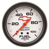 2-5/8 in. FUEL PRESSURE 0-100 PSI GM WHITE - greatparts