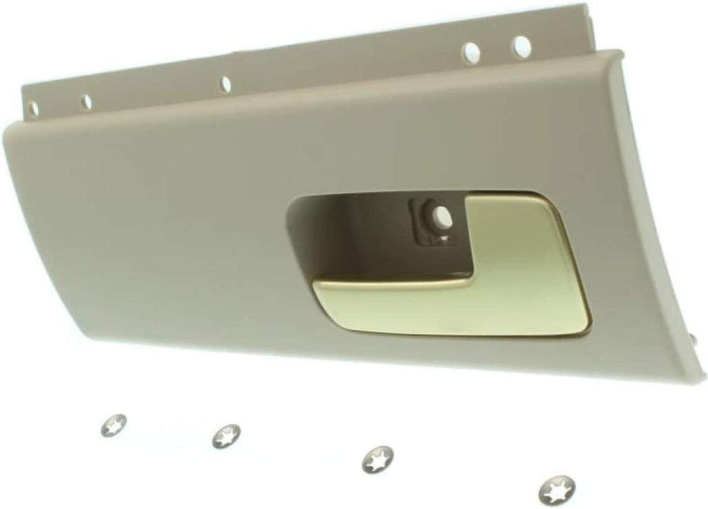 For Lincoln Town Car Interior Door Handle Rear, Passenger Side Beige Bezel with Chrome/Gold Lever (2003-2011) | Trim:All Submodels