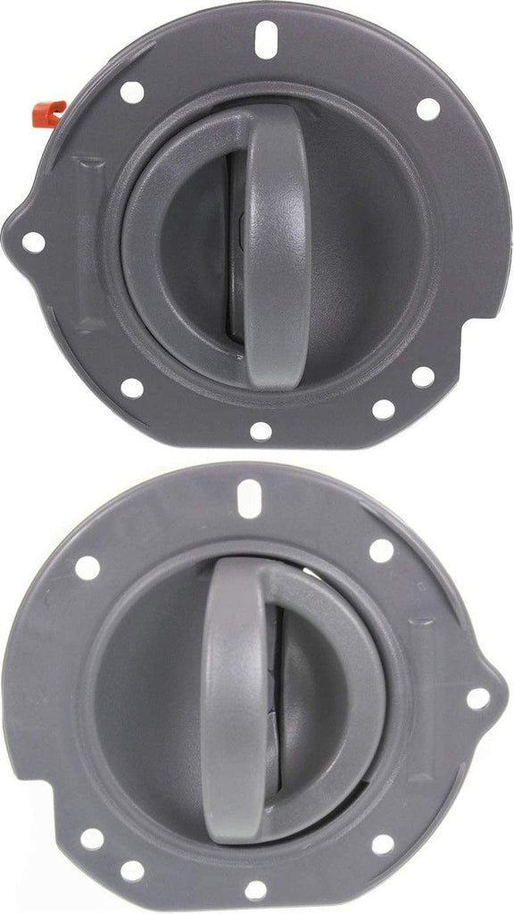 Interior Door Handle Set Compatible with 2002-2007 Jeep Liberty Front, Driver and Passenger Side Gray