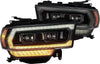 19-21 Ram 2500 LUXX LED Proj Headlights Plank Style Alpha Blk W/Activ Light/Seq Signal/Drl