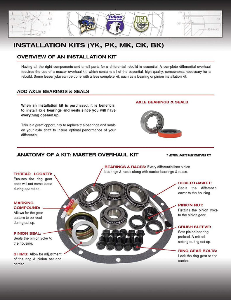 & Axle (SK CSF8.8) Crush Sleeve Eliminator Kit for Ford 8.8/7.5 Differential