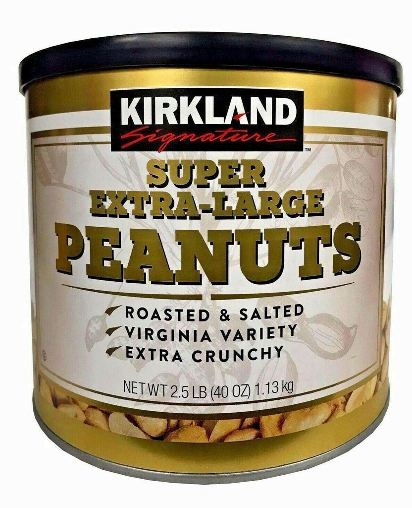 Kirkland Signature Super Extra Large Peanuts Roasted Salted Extra Crunchy 2.5 Lb