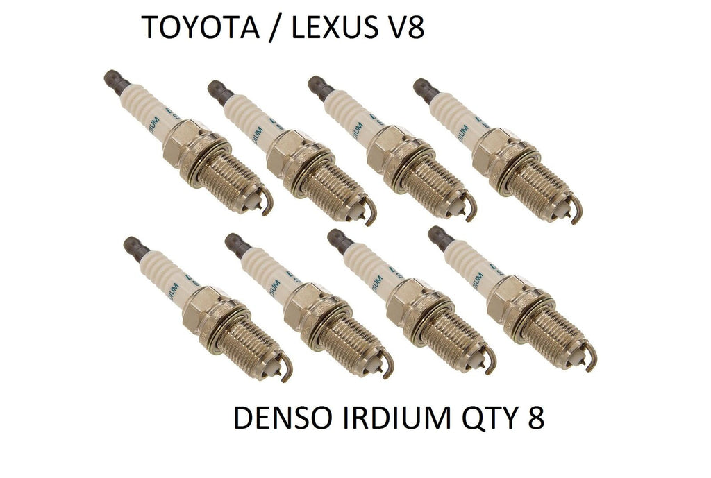 TOYOTA LEXUS V8 GENUINE DENSO SK20R11 OEM IRIDIUM SPARK PLUGS 8-Pcs